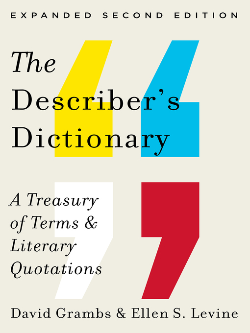 Title details for Describer's Dictionary by David Grambs - Wait list